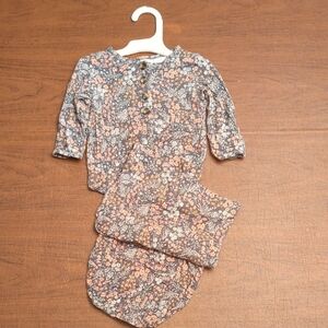 Lou Lou & Company "Bea" Floral Knotted Sleep Gown - Multicolor 3-6m